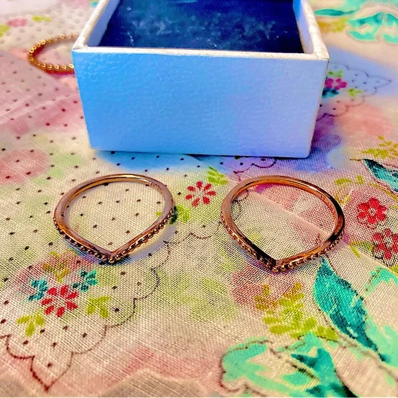 14K rose gold/925 Authentic Pandora Rings,unworn SIzes 10&10.5 buy 1 or both - Picture 8 of 11